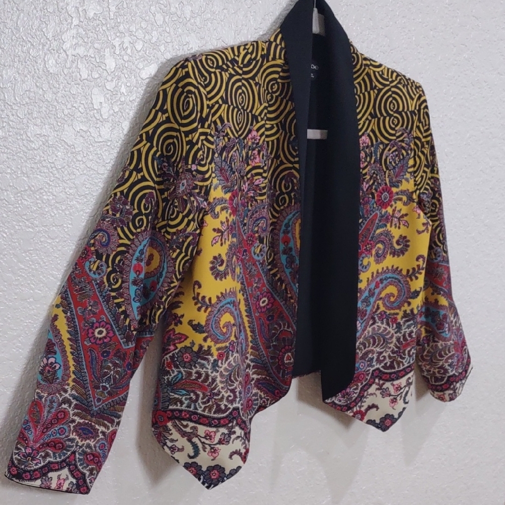 Bebe Women's Vibrant Paisley Blazer, Size S/P - Picture 14 of 16